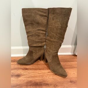 Brown Suede Target Boots